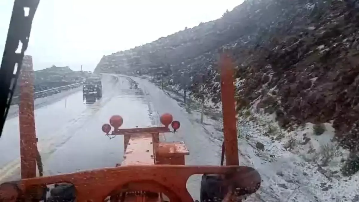 Akseki-Seydişehir Karayolunda Dolu Yağışı