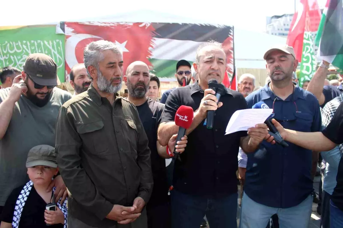 Kayseri'den Gazze Yürüyüşü'ne Uğurlama