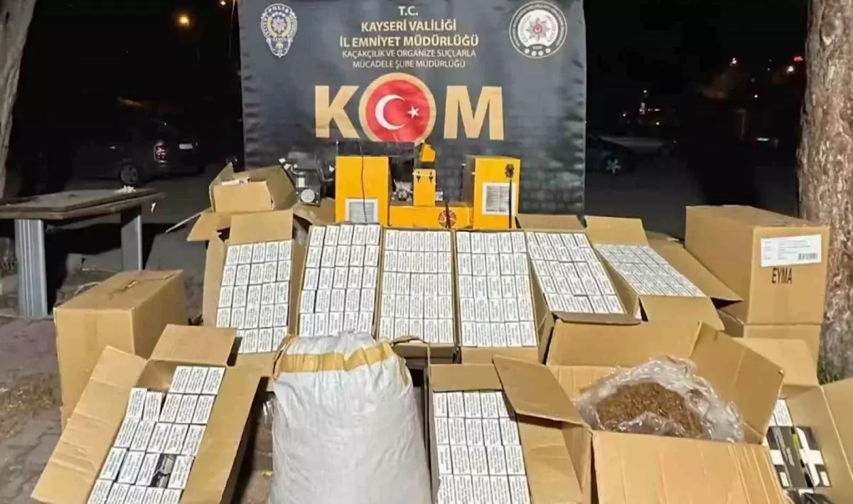 Kayseri'de 105 Kilo Kaçak Tütün Ele Geçirildi