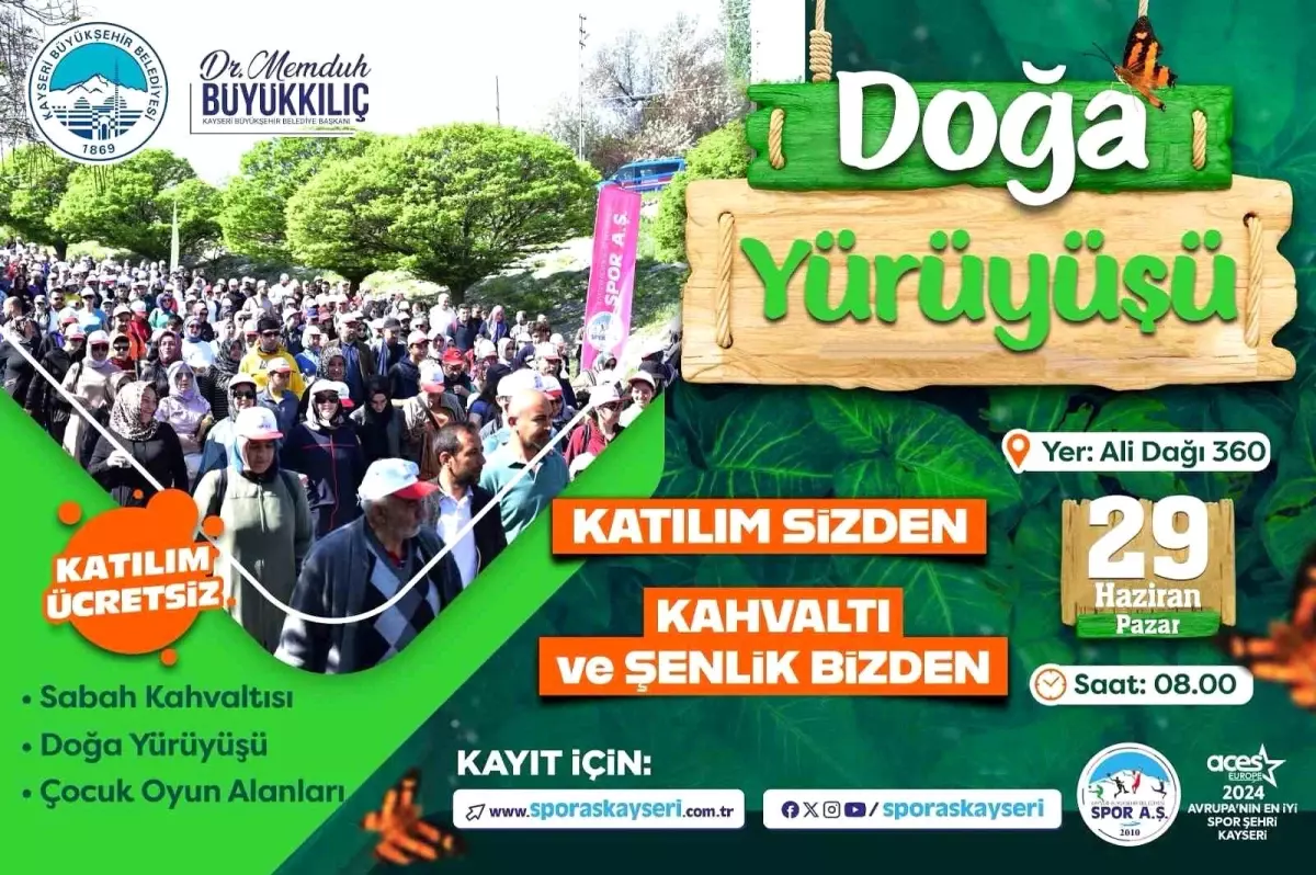 Kayseri'de 'Doğa'da Buluşalım' Etkinliği Düzenleniyor