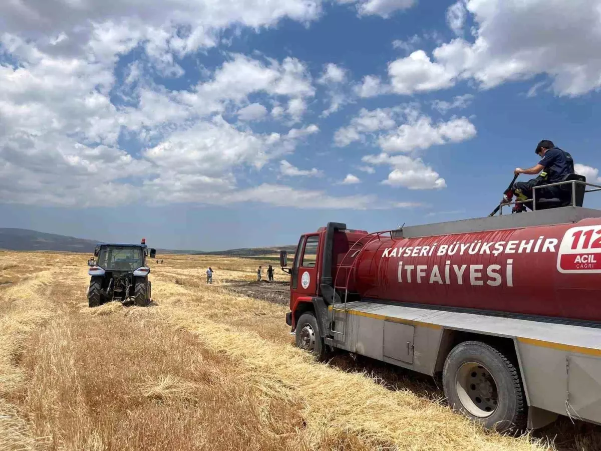 Kayseri'de 4 Ekili Arazi Yangını