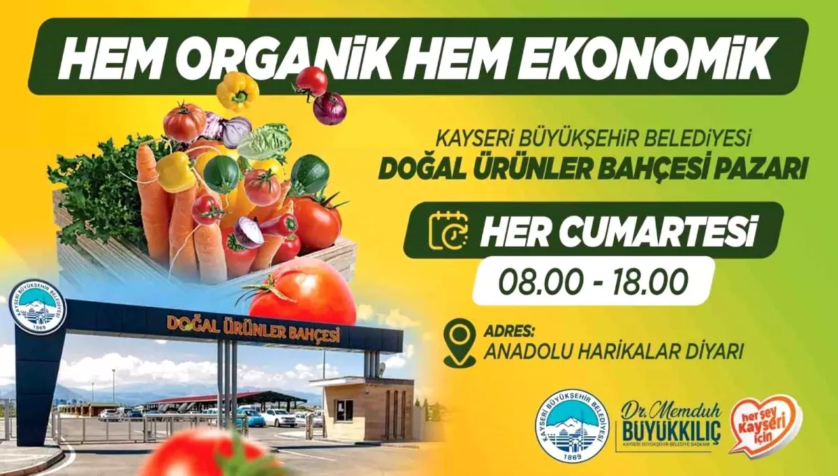 Kayseri'de Organik Ürünler Pazarı 26 Temmuz'da Açılıyor