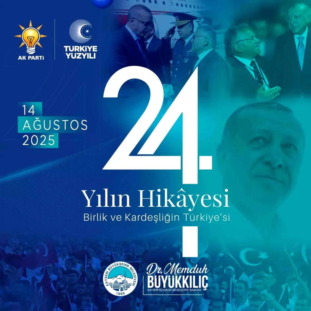Başkan Büyükkılıç'tan 24'üncü yılda 'birlik ve kardeşlik' vurgusu