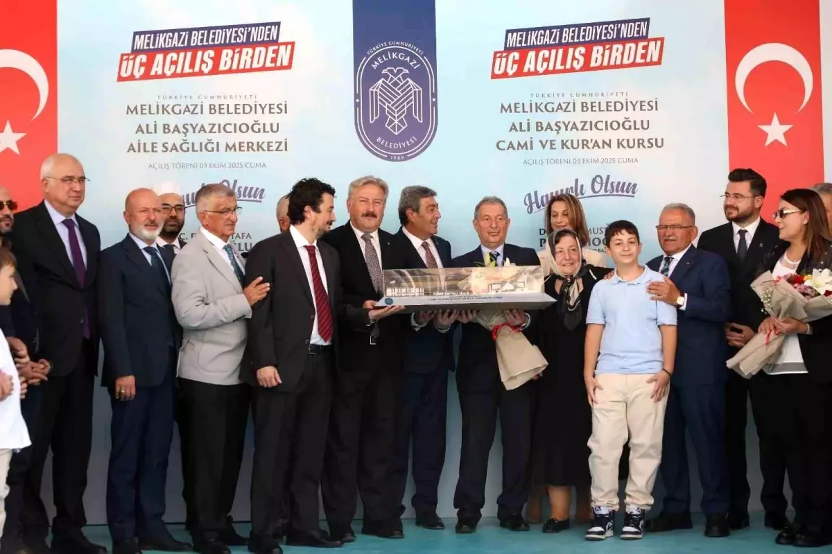 Melikgazi'de Aile Sağlığı Merkezi, Kur'an Kursu ve Cami Açılışı Coşkuyla Gerçekleşti