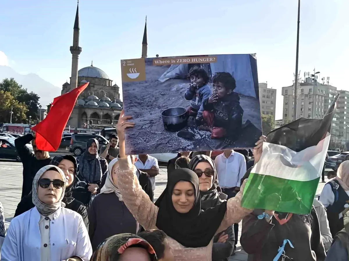 Kayseri'den Gazze'ye Destek Yürüyüşü