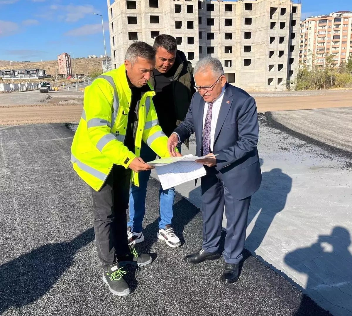 Kayseri'de Meteoroloji Katlı Kavşağı Projesi Asfalt Çalışmaları Başladı