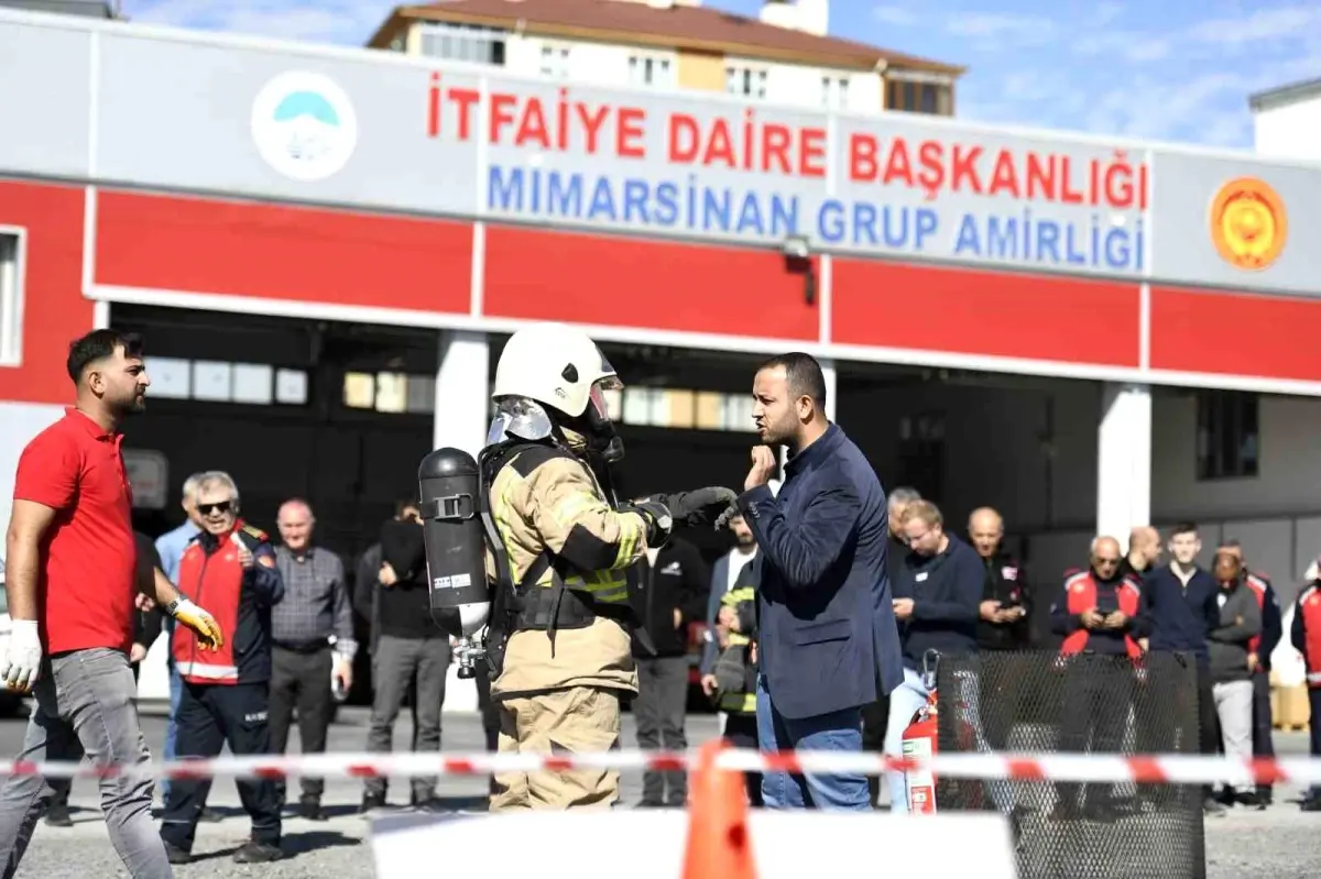 Kayseri'de Lityum İyon Batarya Yangınları İçin Söndürme Tatbikatı Yapıldı