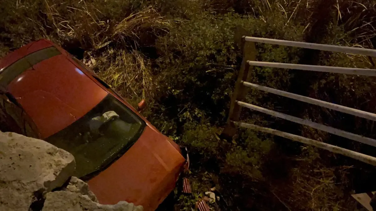 Kayseri'de Kontrolden Çıkan Araç Kanala Düştü