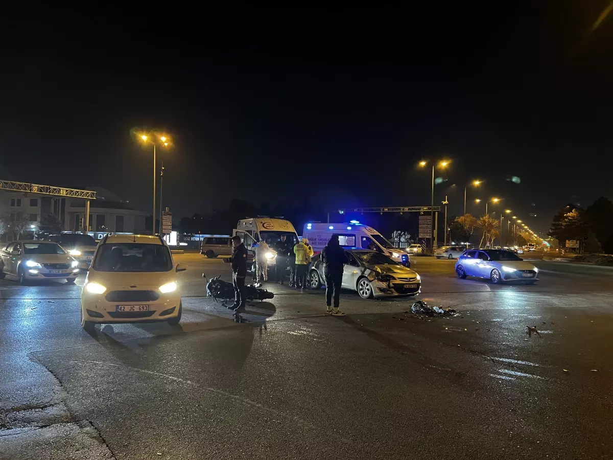 Kayseri'de motosiklet ile otomobil çarpıştı: 1 yaralı