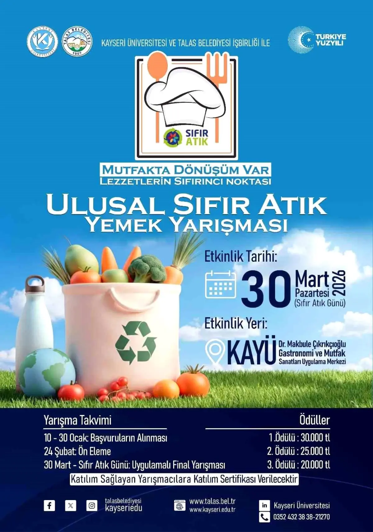 Talas Belediyesi'nden üniversitelilere sıfır atık yarışması