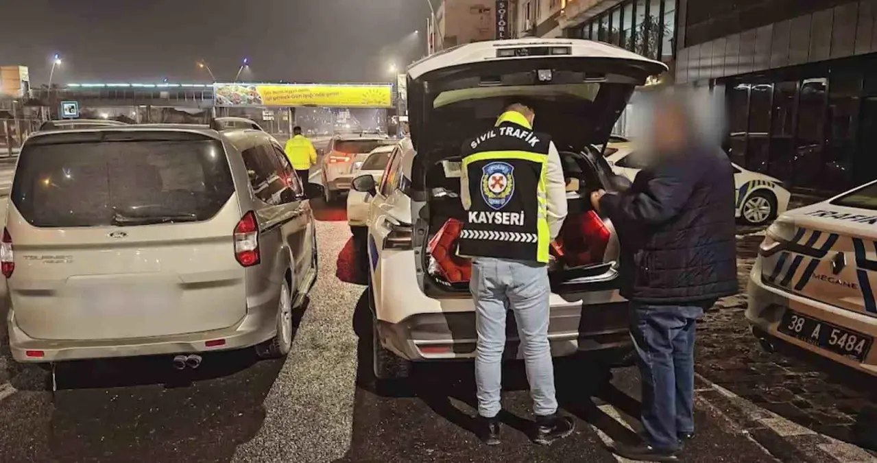 Kayseri'de Drift ve Trafik İhlalleri Ceza Yağmuruna Tutuldu
