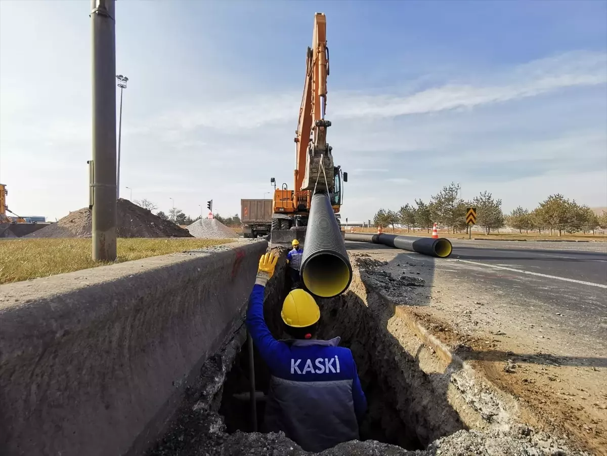 Kayseri'de 152 km Atık Su Hattı İmali